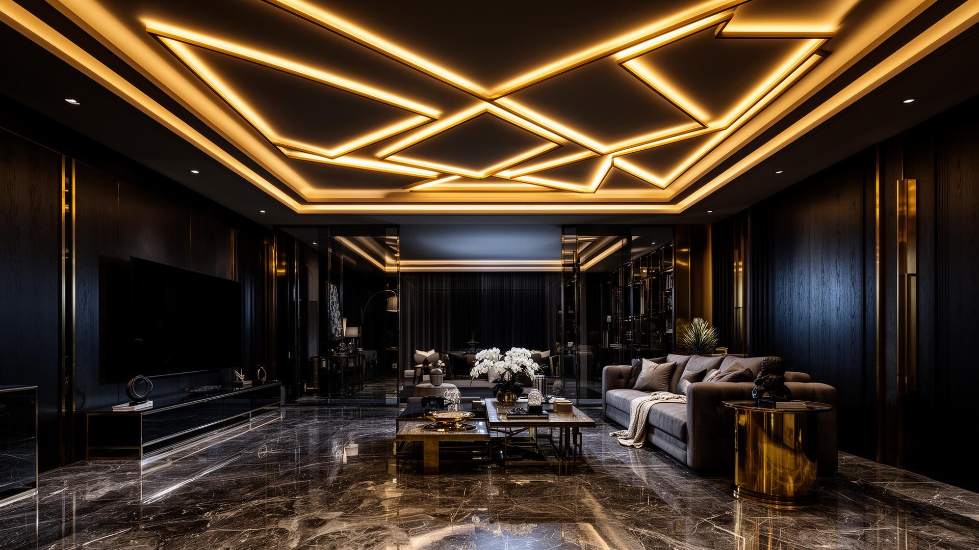 Luxury false ceiling installation by Ceiling Touch Mangalore