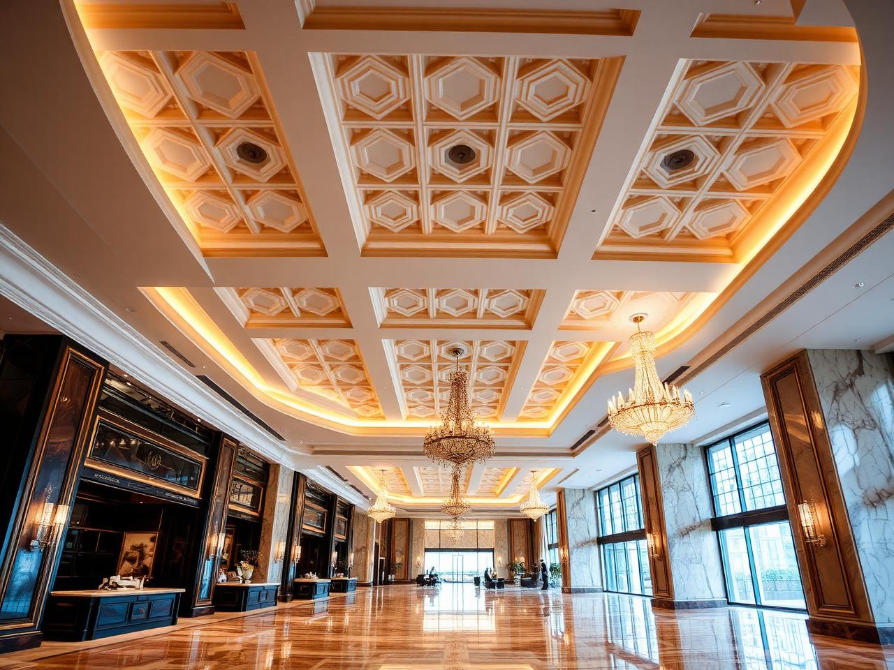 Coffered Grand Lobby
